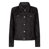 Women's Suede Vintage Jacket, Leather Biker Style | Black & Brown