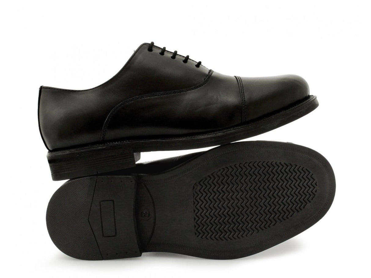 Scimitar STUART Unisex 5 Eyelet Leather Oxford Uniform Shoes Black