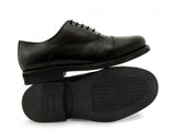 Scimitar STUART Unisex 5 Eyelet Leather Oxford Uniform Shoes Black