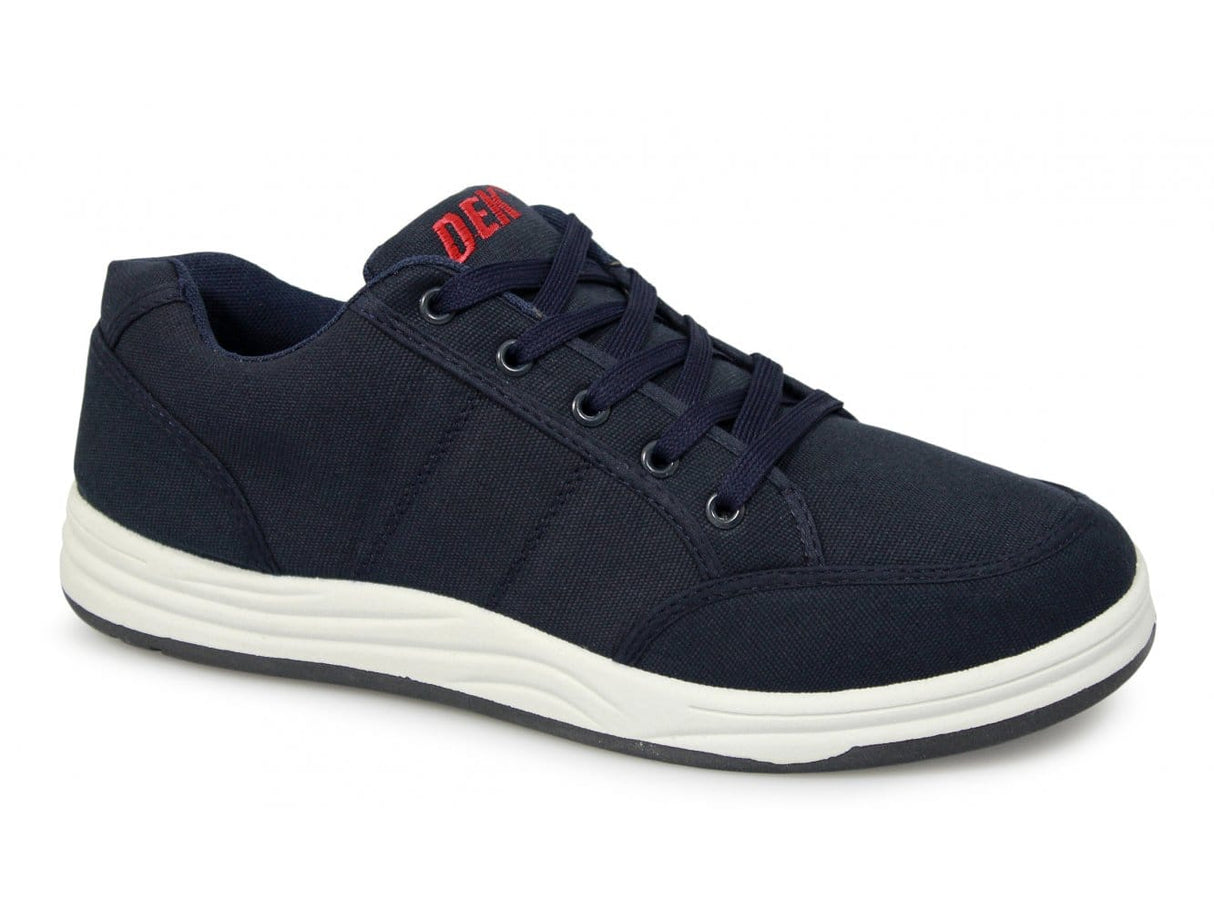 DEK CHARLIE Mens Canvas 5 Eyelet Leisure Trainers Navy