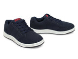 DEK CHARLIE Mens Canvas 5 Eyelet Leisure Trainers Navy