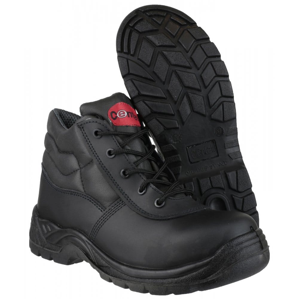 Centek FS30C Unisex Leather Safety Boots Black