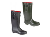 Woodland NEOPRENE Gusset Unisex Buckle Wellington Boots Olive Green