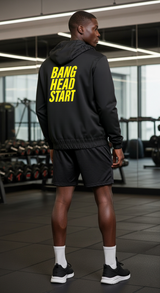 Soft Hooded Sports Jacket - Bang.Head.Start - blk/yel