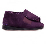 Padders CHERISH Womens (2E Fit) Touch Fasten Boot Slippers Purple