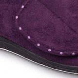 Padders CHERISH Womens (2E Fit) Touch Fasten Boot Slippers Purple