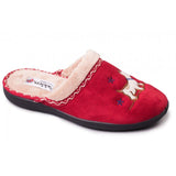 Padders SCOTTY Womens (2E Fit) Mule Slippers Red