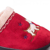 Padders SCOTTY Womens (2E Fit) Mule Slippers Red