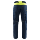 Blaklader 1444 Industry Stretch Trouser Dark Navy Blue/Hi-Vis Yellow