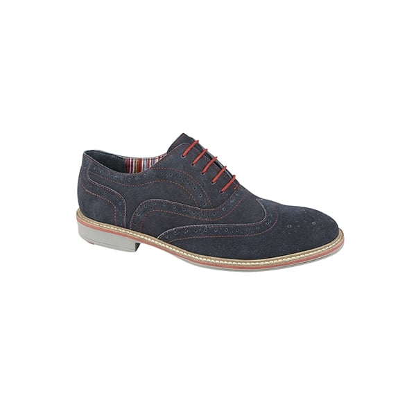 Roamers JOSEPH Mens Suede Leather Oxford Brogues Navy
