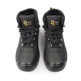 Grafters M9508A Mens Leather Super Wide Safety Boots Black