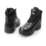 Grafters SHERMAN Unisex Leather Work Boots Black