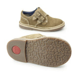Kickers ADLAR MONK DSTRAP Kids Suede Monkstrap Shoes Light Tan