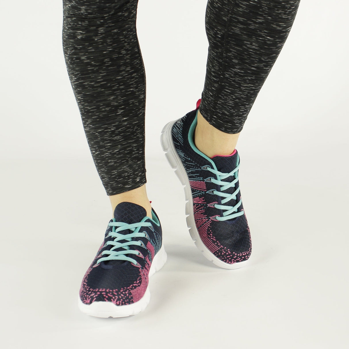 DEK STARLIGHT Womens Memory Foam Sports Trainers Navy/Multi