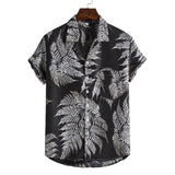 Men’s Short Sleeve Printed Beach Shirt – Casual Summer Hawaiian Tee