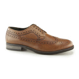 Silver Street London DOWNING Mens Leather Longwing Derby Brogues Tan