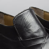 Club Cubano LUIGI Mens Leather Cuban Heel Shoes Black