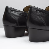 Club Cubano LUIGI Mens Leather Cuban Heel Shoes Black