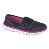 DEK LADY SPORT Womens Lightweight Elasticated Trainers Navy/Fuchsia