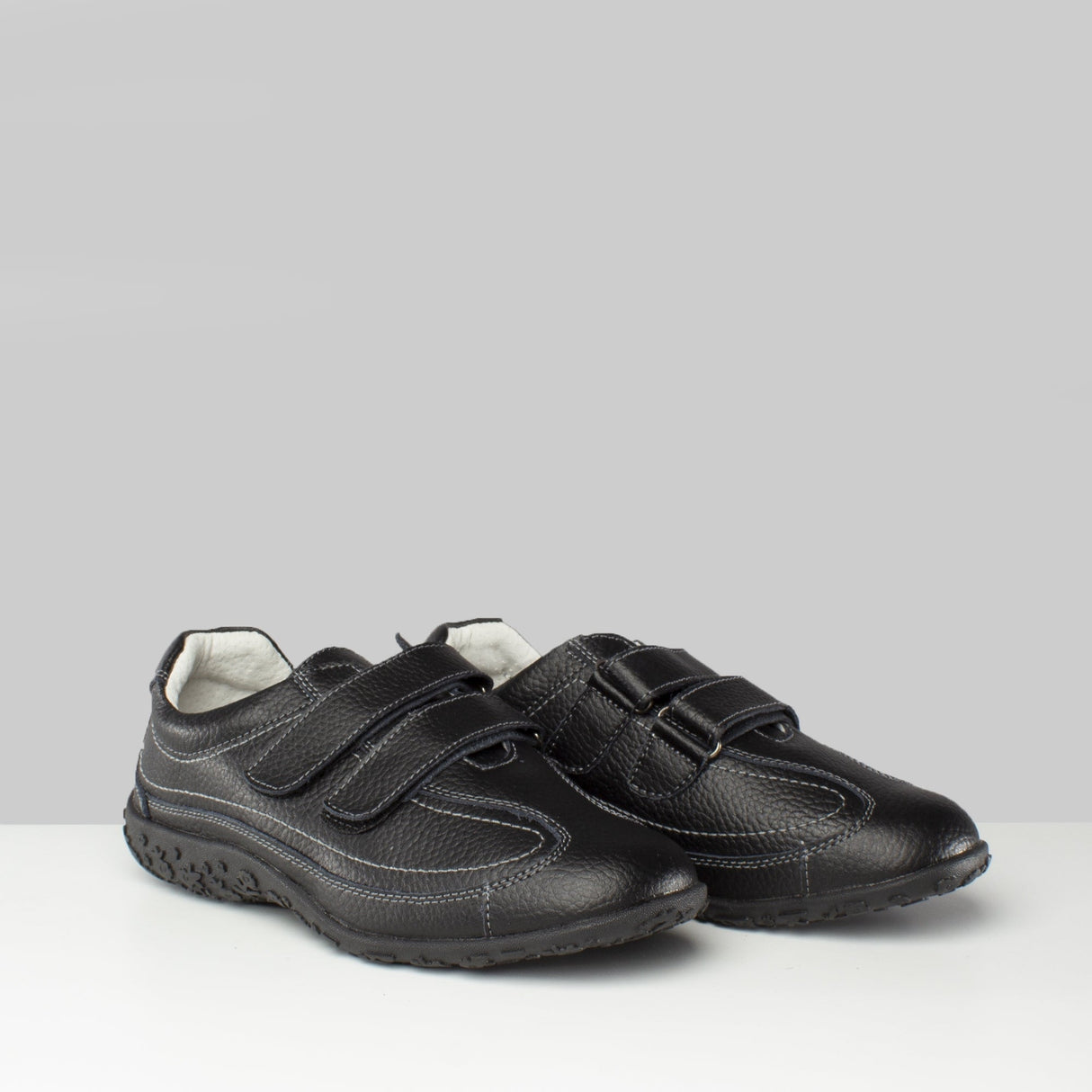 Boulevard SABRINA Womens Extra Wide EEE Fit Velcro Shoes Black