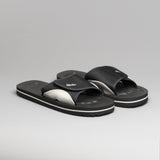 PDQ M275A Unisex Touch Fasten Strap Beach Sliders Black