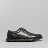 Dr Keller ANGUS Mens Leather Derby Shoes Black