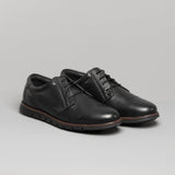 Dr Keller ANGUS Mens Leather Derby Shoes Black