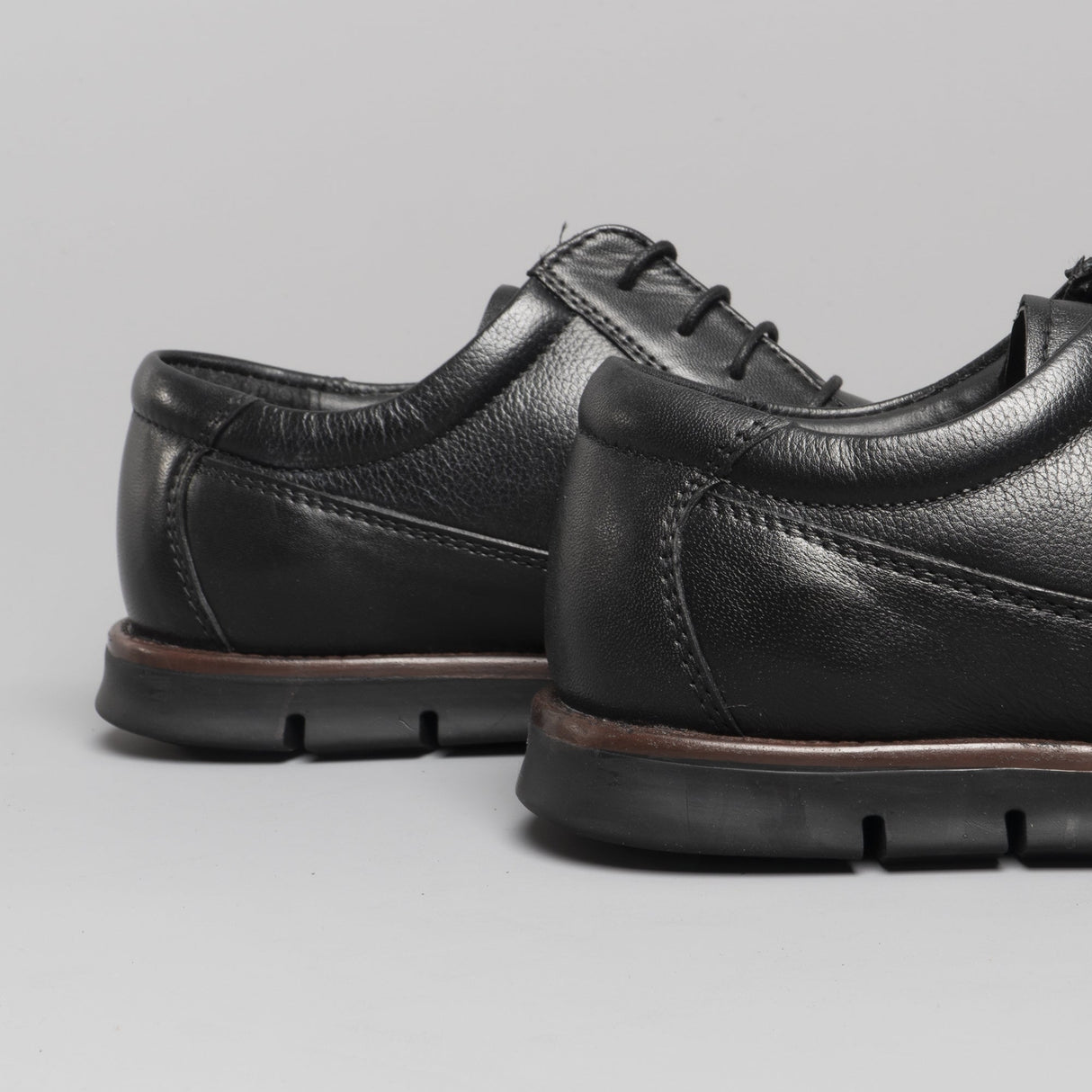 Dr Keller ANGUS Mens Leather Derby Shoes Black