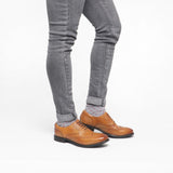 Mister Carlo MONTY II Mens Leather Brogue Lace Ups Tan