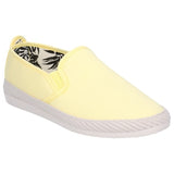 Flossy ORLA ESPADRILLE Womens Canvas Slip On Plimsolls Yellow