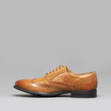 Mister Carlo MONTY II Mens Leather Brogue Lace Ups Tan