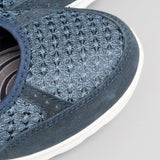 Boulevard L9548C Womens Memory Foam Slip On Trainers Navy