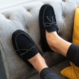Mokkers BRUCE Mens Moccasin Slippers Black