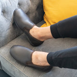 Sleepers HADLEY Mens Leather Slippers Brown