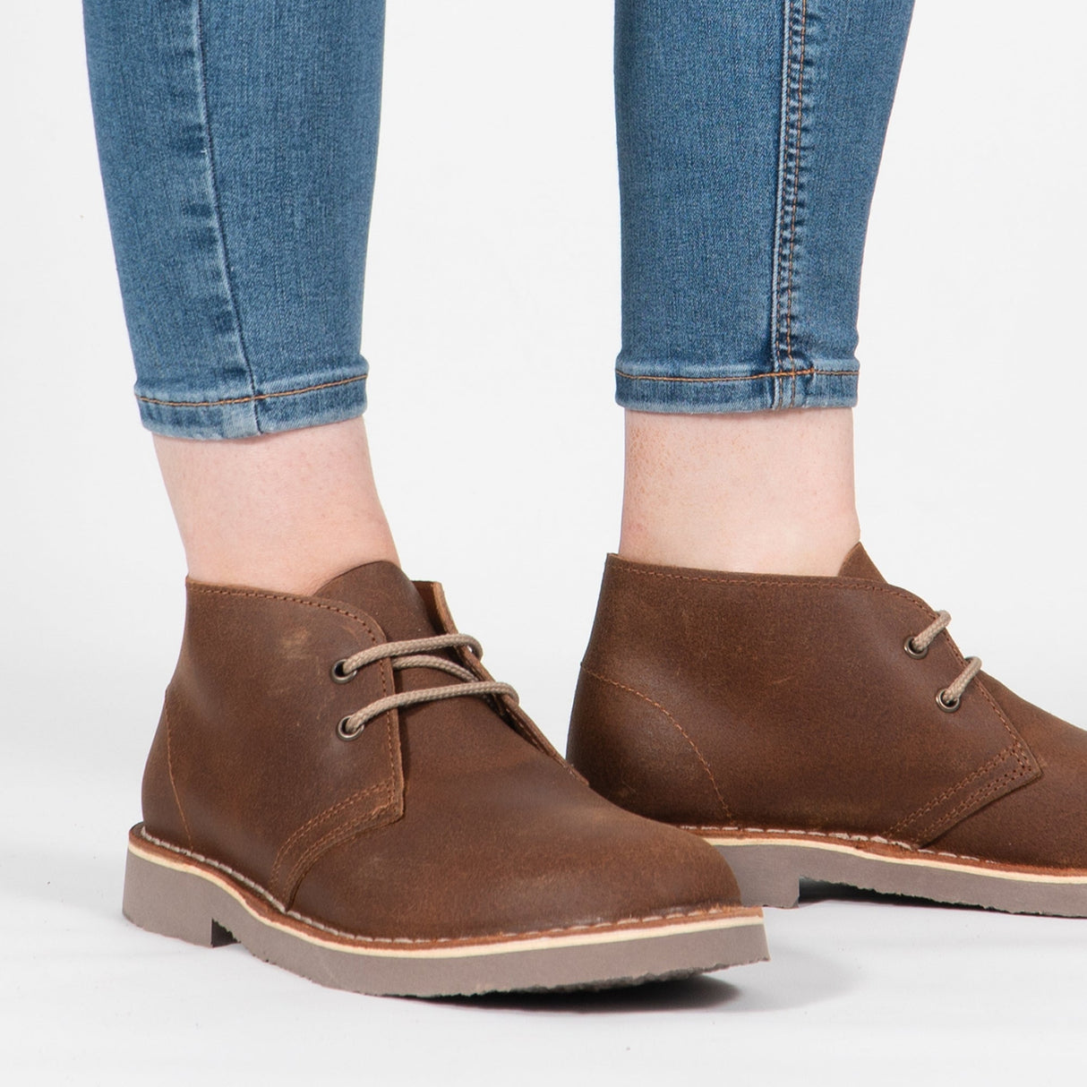 Roamers DARA Mens Desert Boots Brown