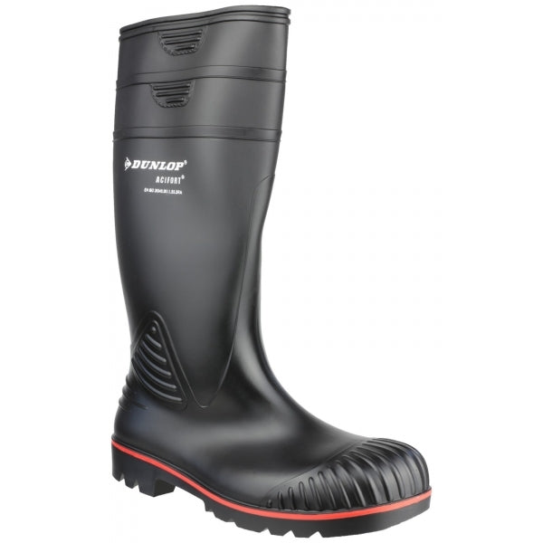Dunlop ACIFORT Mens Safety Wellington Boots Black