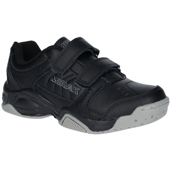 Mirak CONTENDER VELCRO Unisex Leather Trainers Black