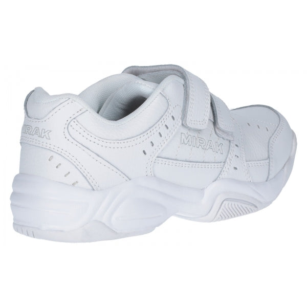 Mirak CONTENDER Touch Fasten Unisex Leather Trainers White