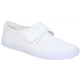 Mirak 99248 Unisex Canvas Touch Fasten Plimsolls White
