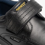 US Brass MARVIN Boys Velcro Bar Casual School Shoes Black