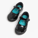 Hush Puppies RINA Girls Leather School Shoes Black Patent