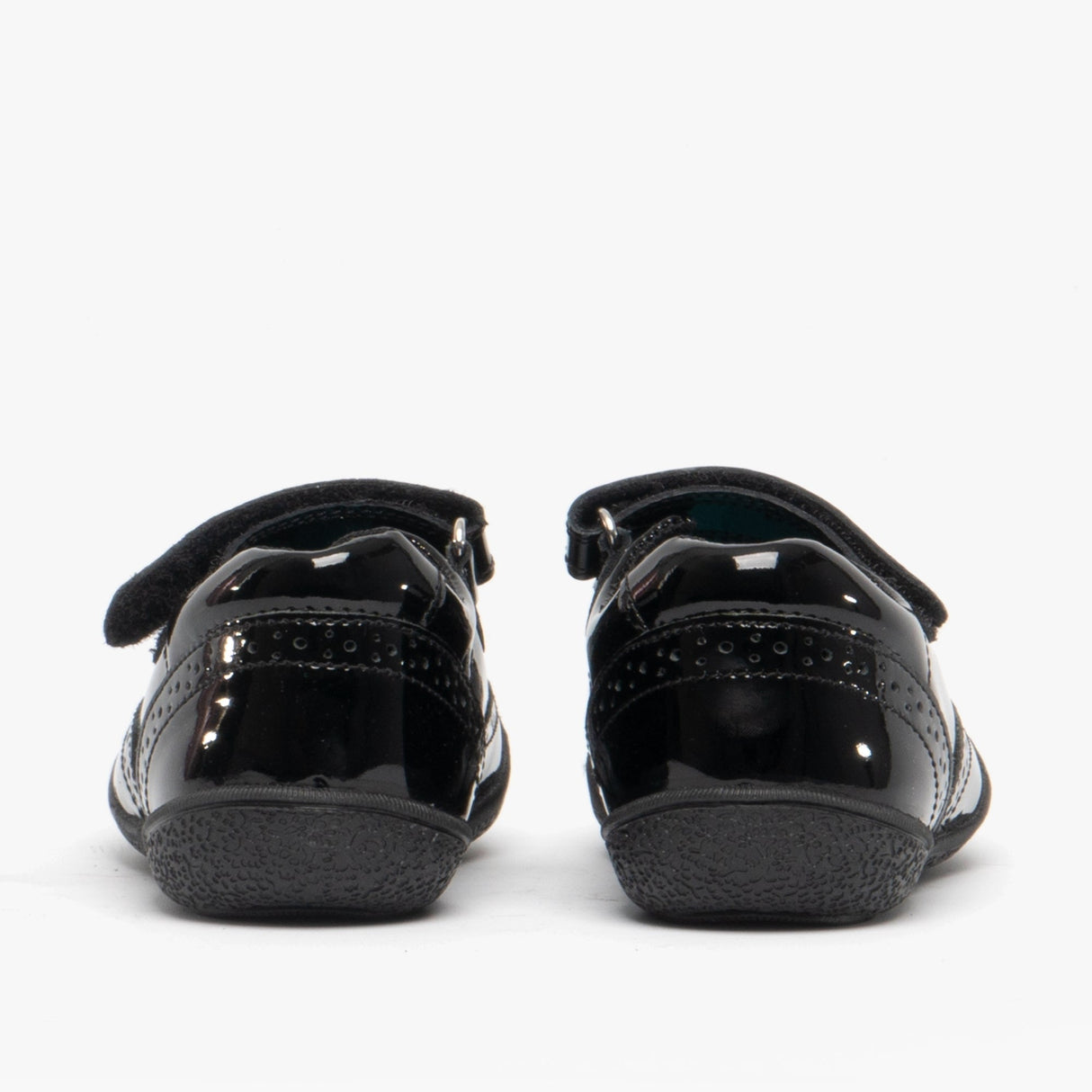 Hush Puppies RINA Girls Leather School Shoes Black Patent