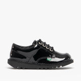 Kickers KICK LO Kids Patent Leather Shoes Black
