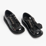 Kickers KICK LO Kids Patent Leather Shoes Black