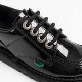 Kickers KICK LO Kids Patent Leather Shoes Black