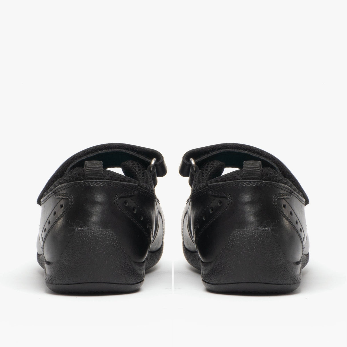 Hush Puppies CINDY Girls Leather School Shoes Black