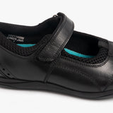 Hush Puppies CINDY Girls Leather School Shoes Black