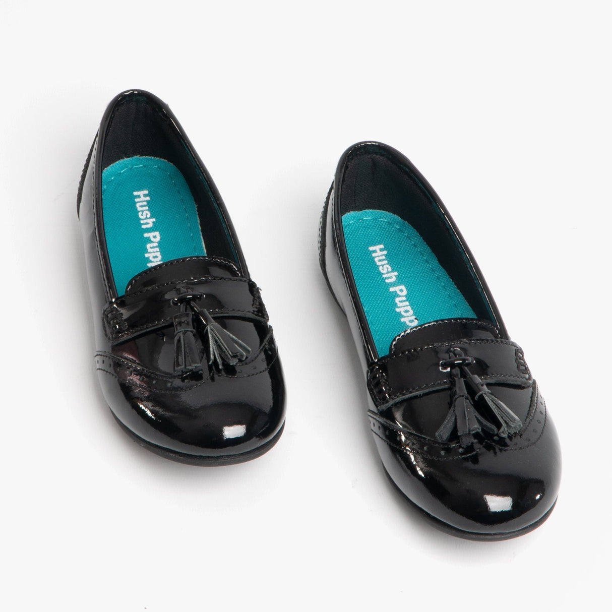 Hush Puppies ESME Girls Leather School Shoes Black