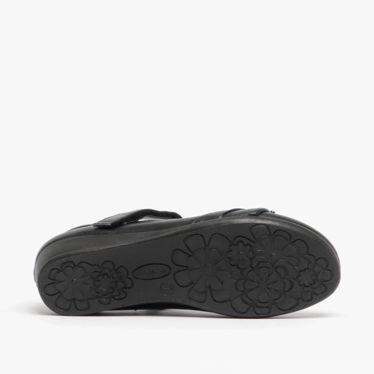 US Brass PAIGE II Girls Touch Fastened Diamante Brooch Bar Shoes Black