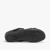 US Brass PAIGE II Girls Touch Fastened Diamante Brooch Bar Shoes Black